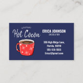 Festive Hot Cocoa café chocolatier hot chcolate Visitekaartje (Voorkant)