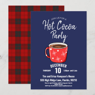 Festive Hot Cocoa Party, Vakantiehuis Party Kaart