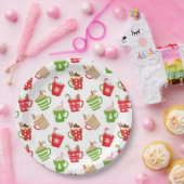 Festive Hot Drinken Feestdagen voor kerstmis Papieren Bordje (Feest)