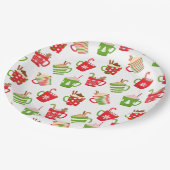 Festive Hot Drinken Feestdagen voor kerstmis Papieren Bordje (Gekanteld)