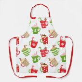 Festive Hot Drinken Feestdagen voor kerstmis Schort (Voorkant)