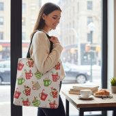 Festive Hot Drinken Feestdagen voor kerstmis Tote Bag
