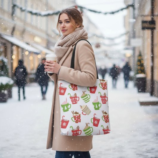 Festive Hot Drinken Feestdagen voor kerstmis Tote Bag