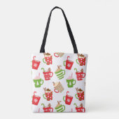 Festive Hot Drinken Feestdagen voor kerstmis Tote Bag (Achterkant)
