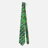 Festive Husky in Santa Hat op Green Stropdas (Voorkant)