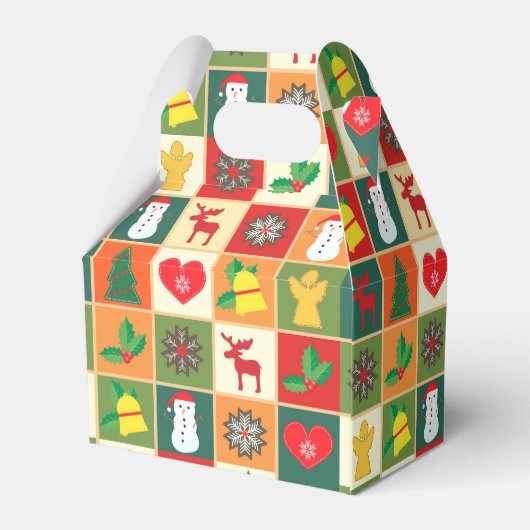 Festive Icons Gable Christmas Favor Box Bedankdoosjes (Achterkant)