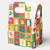 Festive Icons Gable Christmas Favor Box Bedankdoosjes (Geopend)