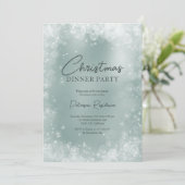 Festive-ijsblauwe sneeuw elegant-kerst kaart (Staand voorkant)