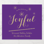 Festive is de Seizoen van de Joyful Cool Chic Gift Likeurfles Etiket (Enkel label)