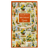 Festive Italian Pattern Small  Klein Cadeauzakje (Achterkant)