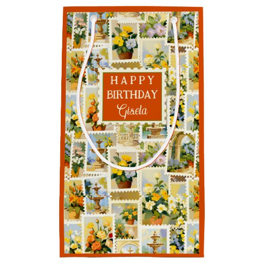 Festive Italian Pattern Small Klein Cadeauzakje (Voorkant)