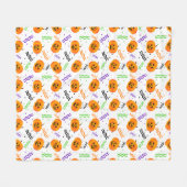 Festive Jack-O' Lantaarns Fleece Blanket Deken (Voorkant (Horizontaal))