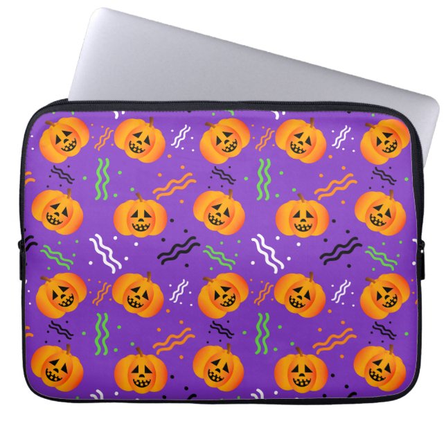 Festive Jack-O'-lantaarns voor laptop Sleeve (Voorkant)