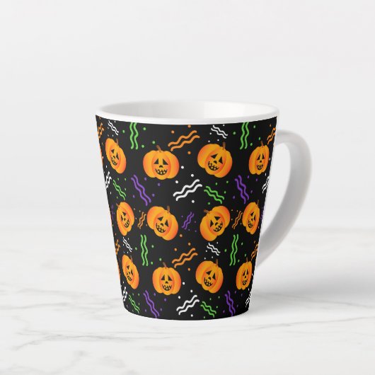 Festive Jack-O'-Lantern Latte Mok (Rechterhoek)
