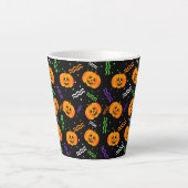 Festive Jack-O'-Lantern Latte Mok (Voorkant)
