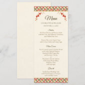 Festive Japanese Blossom Wedding Menu (Voorkant / Achterkant)