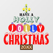 Festive Jolly-kerstsierbomen Raamsticker (Vel)