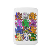 Festive Jolly Meowy kerstkatten Badmat (Voorkant Verticaal)