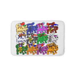 Festive Jolly Meowy kerstkatten Badmat