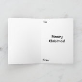 Festive Jolly Meowy kerstkatten Kaart (Binnen)