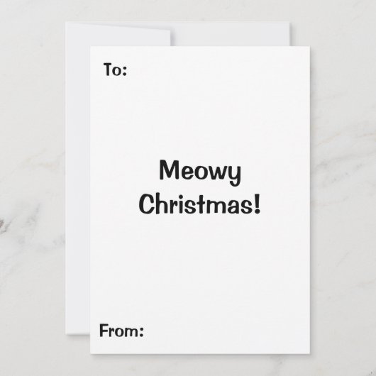 Festive Jolly Meowy kerstkatten Kaart (Achterkant)