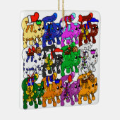 Festive Jolly Meowy kerstkatten Keramisch Ornament (Rechts)