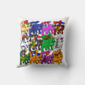 Festive Jolly Meowy kerstkatten Kussen (Achterkant)