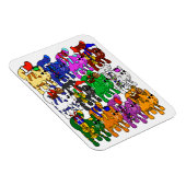 Festive Jolly Meowy kerstkatten Magnet Magneet (Rechterzijde)