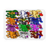 Festive Jolly Meowy kerstkatten Magnet Magneet (Horizontaal)