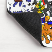 Festive Jolly Meowy kerstkatten Muismat (Hoek)