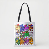 Festive Jolly Meowy kerstkatten Tote Bag (Voorkant)