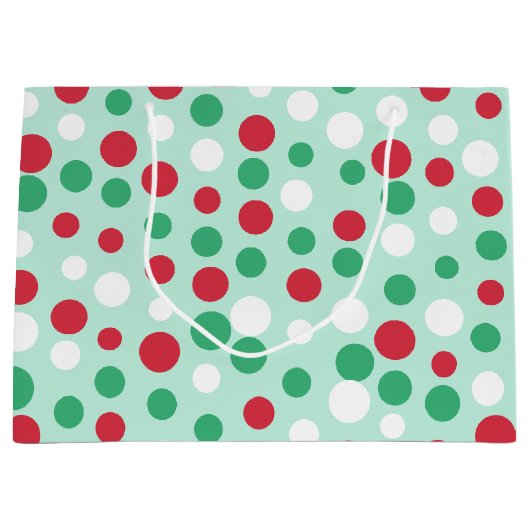 Festive Jolly Stippen Gift Bag Groot Cadeauzakje (Voorkant)