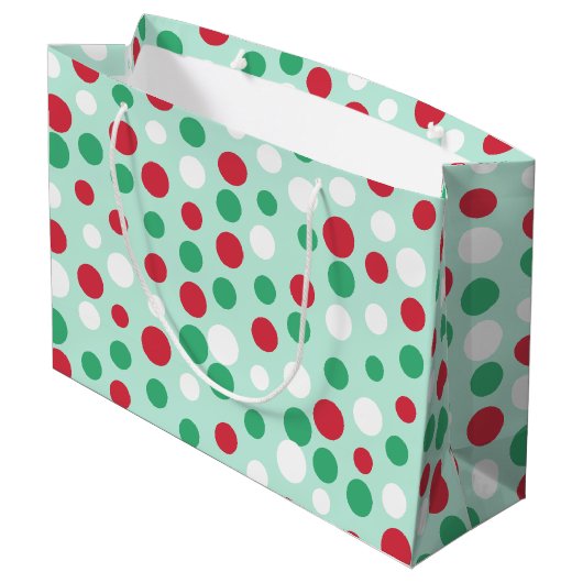 Festive Jolly Stippen Gift Bag Groot Cadeauzakje (Achterkant Gekanteld)
