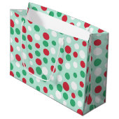 Festive Jolly Stippen Gift Bag Groot Cadeauzakje (Voorkant Gekanteld)