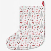 Festive Joy Christmas – Santa, Reindeer & Ho Ho Ho Grote Kerstsok (Achterkant)