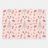 Festive Joy Christmas – Santa, Reindeer & Ho Ho Ho Inpakpapier Vel (Voorkant 2)