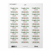 Festive Joy Elegant Return Address Label (Full Sheet)