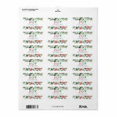 Festive Joy Elegant Return Address Label (Full Sheet)