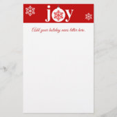 Festive Joy Holiday Stationery Briefpapier (Voorkant)