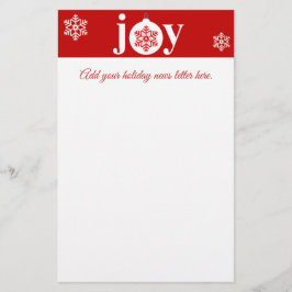 Festive Joy Holiday Stationery Briefpapier