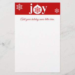 Festive Joy Holiday Stationery Briefpapier