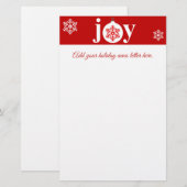 Festive Joy Holiday Stationery Briefpapier (Voorkant / Achterkant)