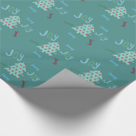 Festive JOY | Named Turquoise kerstcadeautjes Cadeaupapier