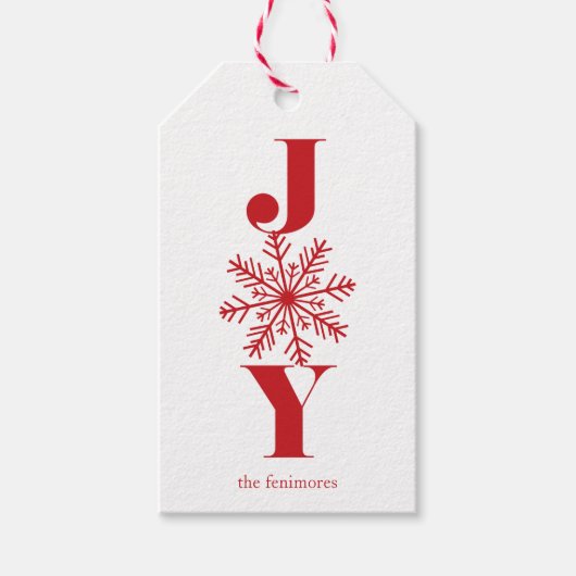 Festive Joy Personalized Holiday Gift Labels Cadeaulabel (Voorkant)
