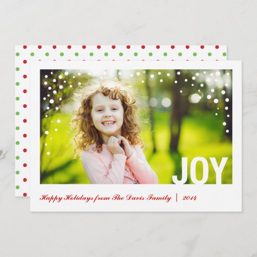 Festive Joy Prettige feestdagen Photo Card Groupon Feestdagenkaart (Voorkant / Achterkant)
