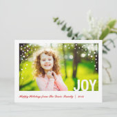 Festive Joy Prettige feestdagen Photo Card Groupon Feestdagenkaart (Staand voorkant)