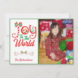 Festive, JOY to World | Foto Holiday Kaart