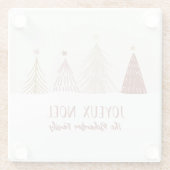 Festive Joyeux Noel Kerstfeestdag - decor Glazen Onderzetter (Achterkant)