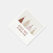 Festive Joyeux Noel Kerstfeestdag Foto Servet (Hoek)