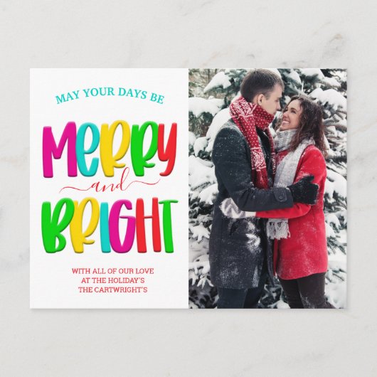 Festive-Kaart met feestelijke foto's Briefkaart (Voorkant)